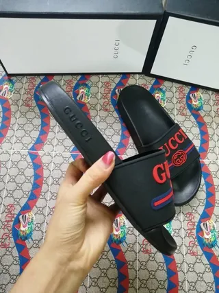 Gucci Ophidia Black Red Web Slide Slippers 5