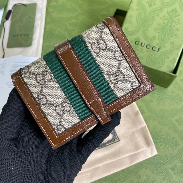 Gucci Ophidia GG Canvas and Leather Short Wallet 9