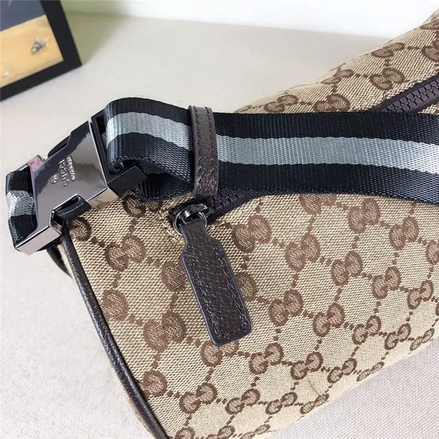 Gucci Ophidia GG Monogram بيج وبني حقيبة على الكتف 11