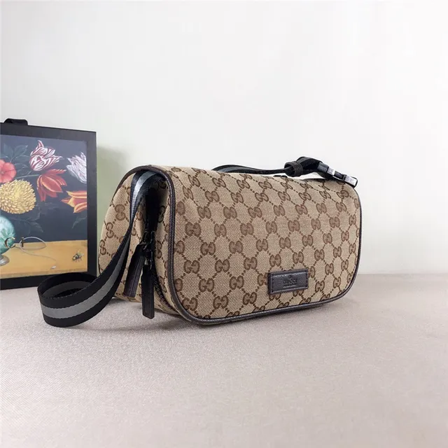 Gucci Ophidia GG Monogram بيج وبني حقيبة على الكتف 16