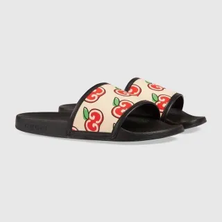 Gucci Screener 苹果印花拖鞋