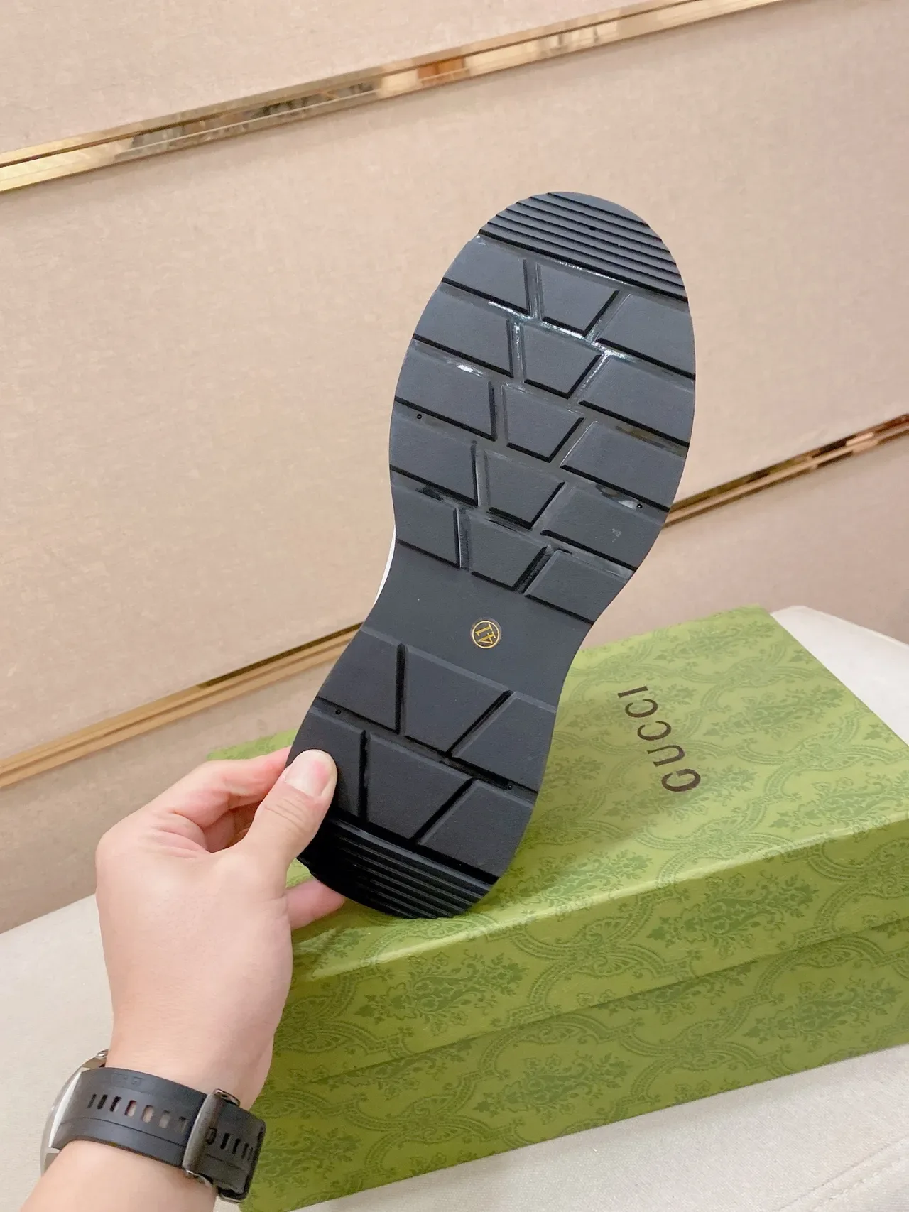 Gucci Screener GG Monogram Tela e couro Preto Vermelho Verde Web Lifestyle Sneakers 9