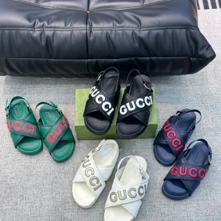 Gucci Screener Logo Cross Strap Casual Sandals