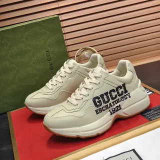 Gucci Screener Off-White Graphic-Print 生活方式运动鞋