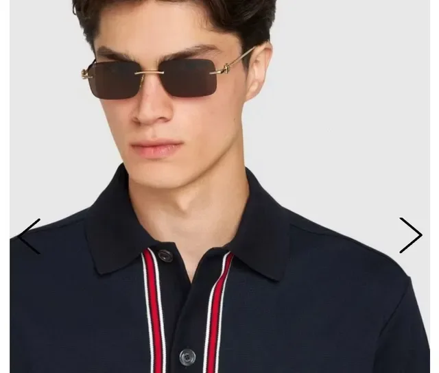 Gucci Screener Plata Transparente Sin Marco Rectangular Gafas de Sol 6