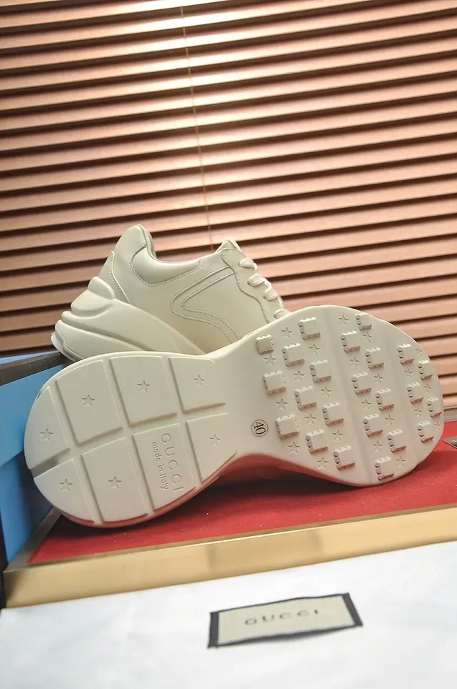 Gucci Screener Thank Print Off-White Chunky Sneakers 2