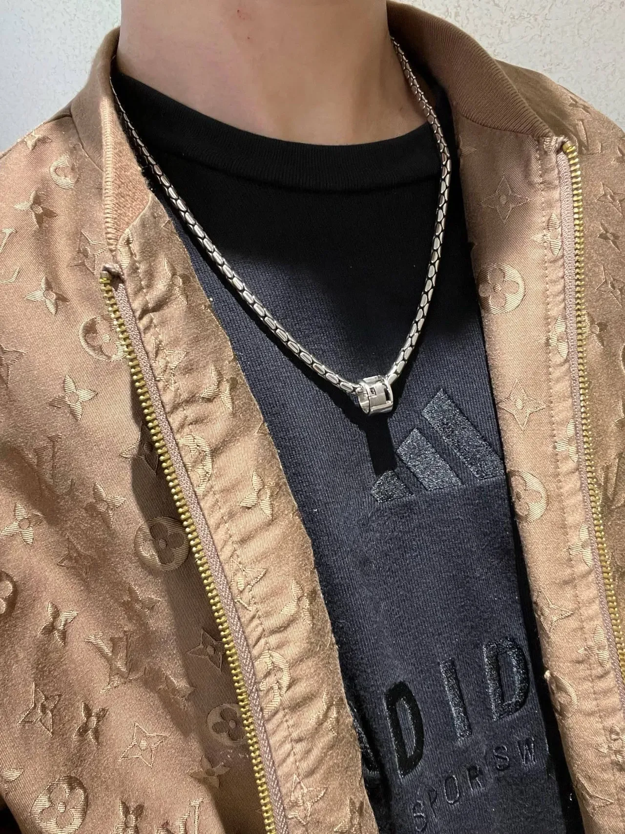 Gucci Silver-Tone Textured Link Chain Necklace 5