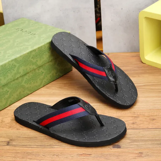 Gucci Slide Preto Vermelho GG Monogram Sola Web Stripe Alça 7
