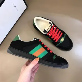 Gucci Tennis 1977 Negro Verde Naranja Web Stripe zapatillas lifestyle