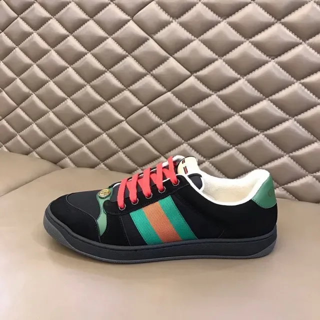 Gucci Tennis 1977 Negro Verde Naranja Web Stripe zapatillas lifestyle 3