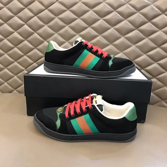 Gucci Tennis 1977 Negro Verde Naranja Web Stripe zapatillas lifestyle 4