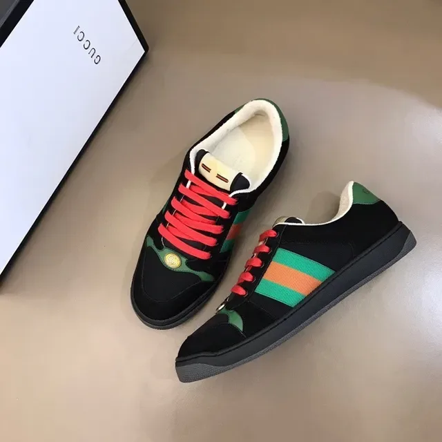 Gucci Tennis 1977 Negro Verde Naranja Web Stripe zapatillas lifestyle 5