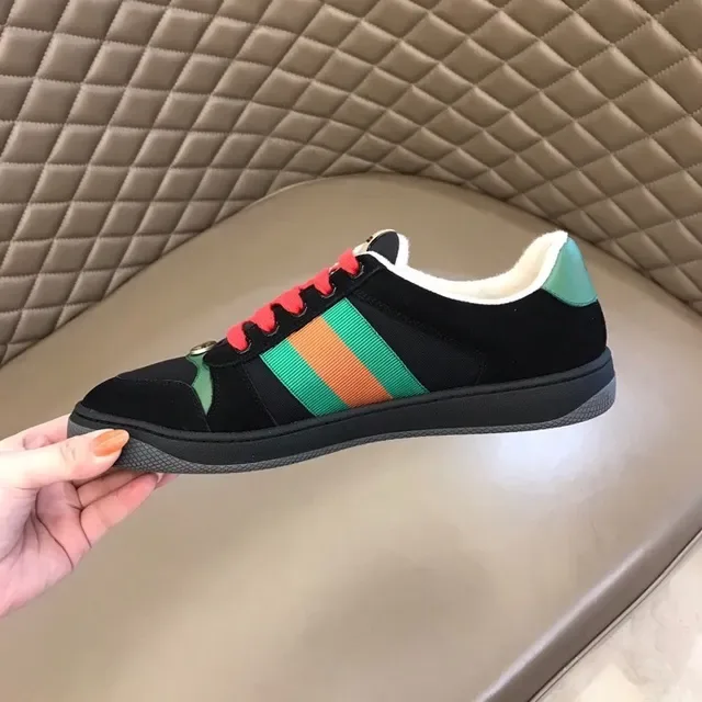 Gucci Tennis 1977 Negro Verde Naranja Web Stripe zapatillas lifestyle 6