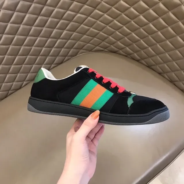 Gucci Tennis 1977 Negro Verde Naranja Web Stripe zapatillas lifestyle 7