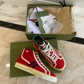 Gucci Tennis 1977 Red Green Web Zapatillas lifestyle de alto