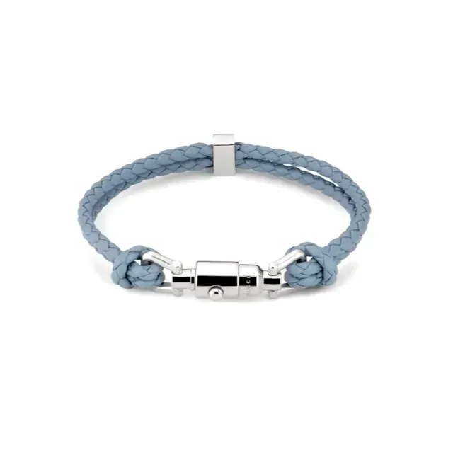 Gucci Web Bracelet Rouge et Vert en Cuir Tressé 7