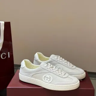 Gucci Beige Blanco Zapatillas Lifestyle Híbrido Malla Ante de Bajo