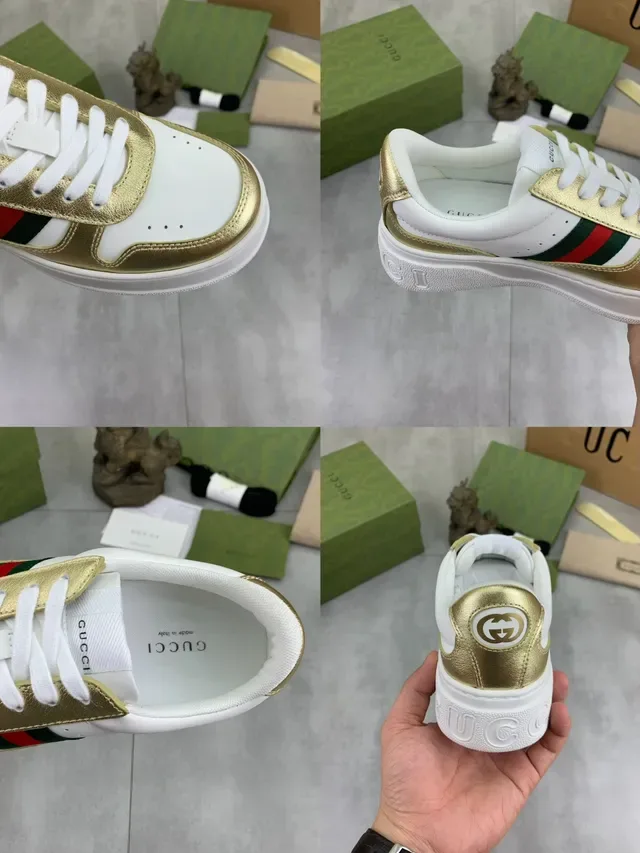 Gucci সাদা সোনা লো টপ প্ল্যাটফর্ম সোল লাইফস্টাইল স্নিকার 2