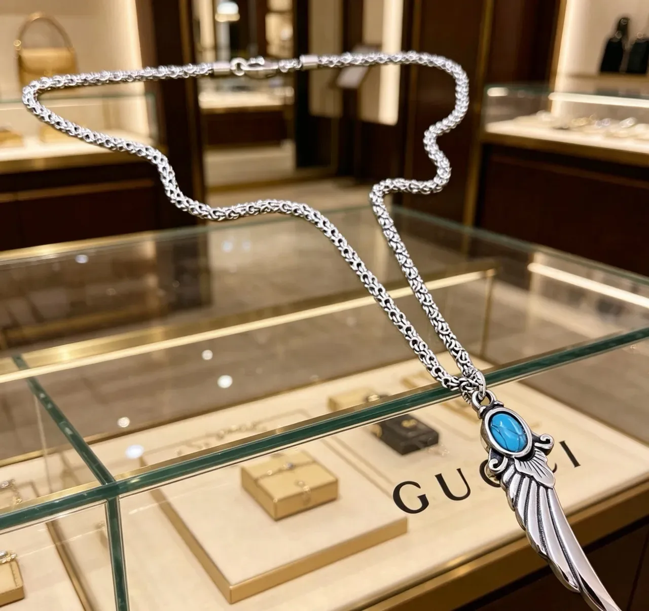 Gucci Winged Dagger Collier Pendentif Turquoise 3
