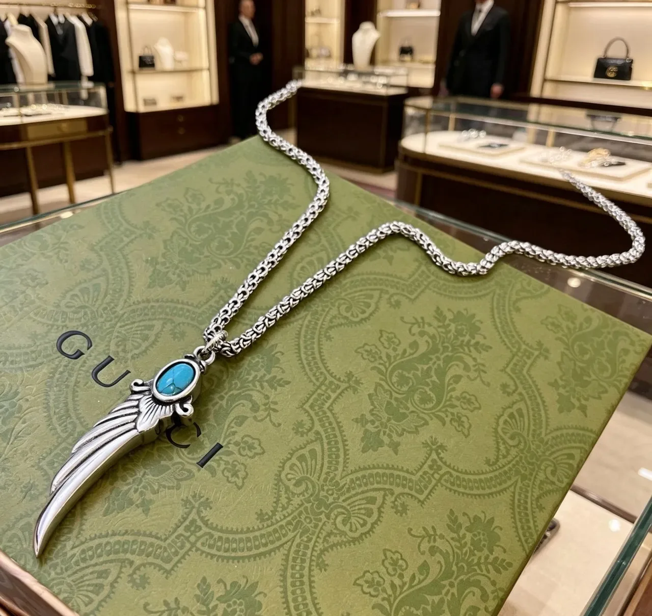 Gucci Winged Dagger Collier Pendentif Turquoise 7