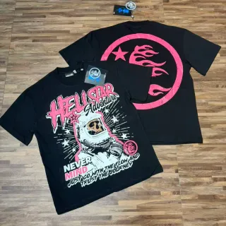 Hellstar Adventure Astronaut Skull Graphic Black T-Shirt