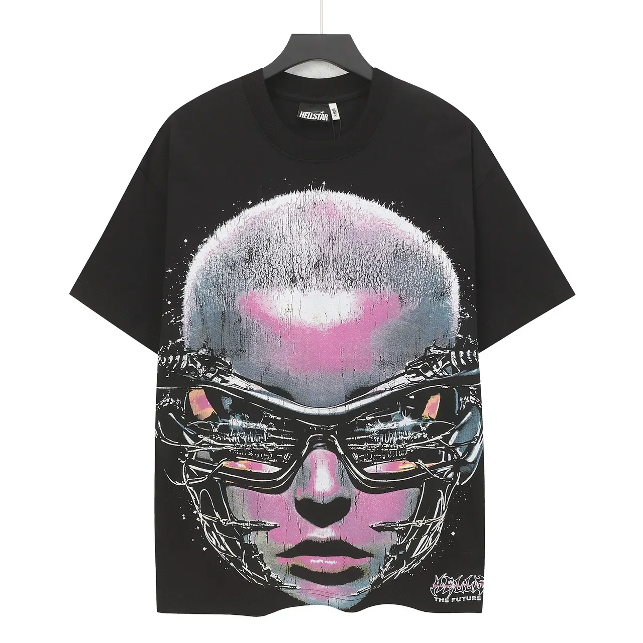 Camiseta oversized gráfica cyberpunk Hellstar Department 2