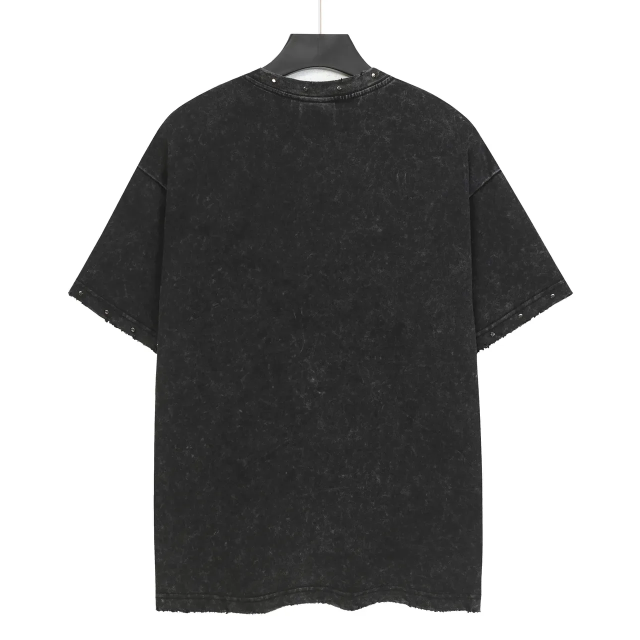 Hellstar Distressed Black Rivet-Trim Graphic T-Shirt 3