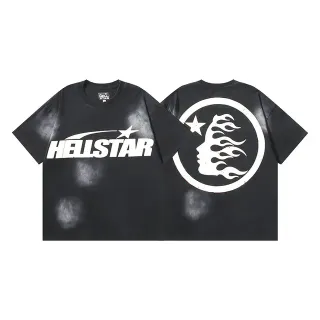 Hellstar Graphic Print Distressed Black Oversized T-Shirt