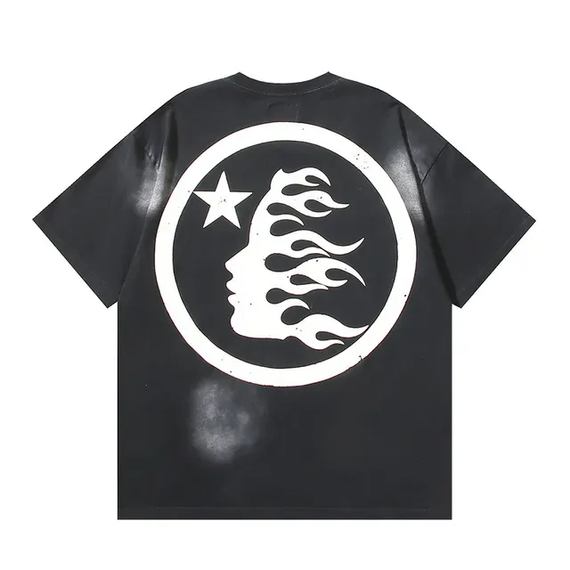 Hellstar Graphic Print Distressed Black Oversized T-Shirt 3