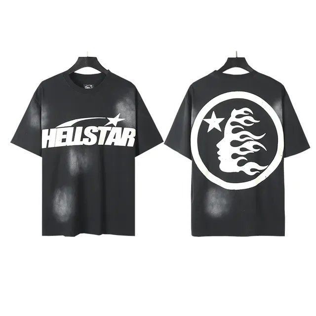 Hellstar Graphic Print Distressed Black Oversized T-Shirt 4