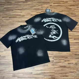 Hellstar Graphic Print Distressed Black T-Shirt