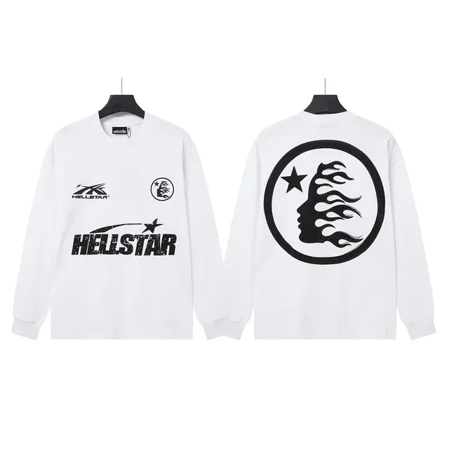 Hellstar 图案印花长袖圆领T恤 2