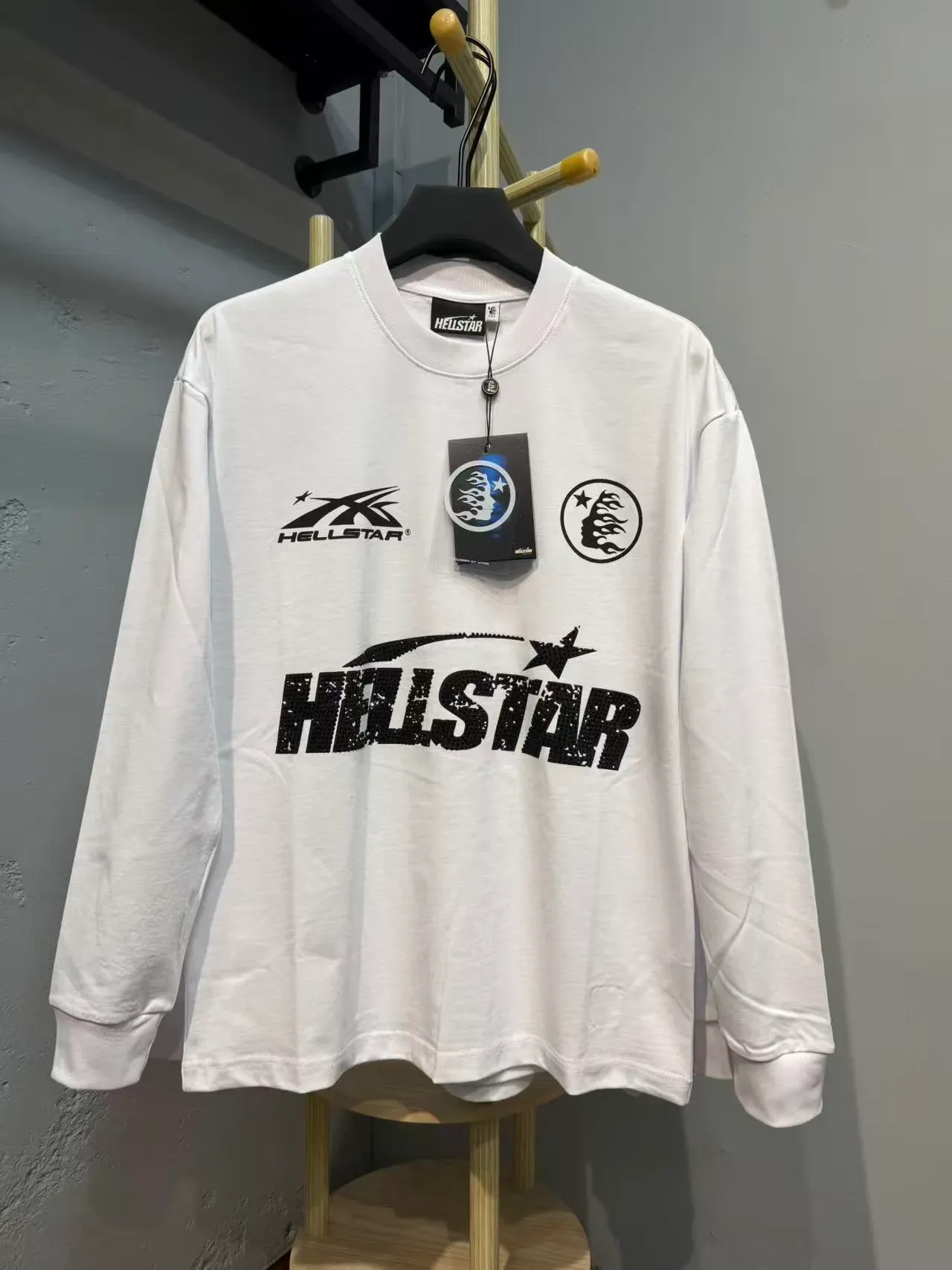 Hellstar 图案印花长袖圆领T恤 5