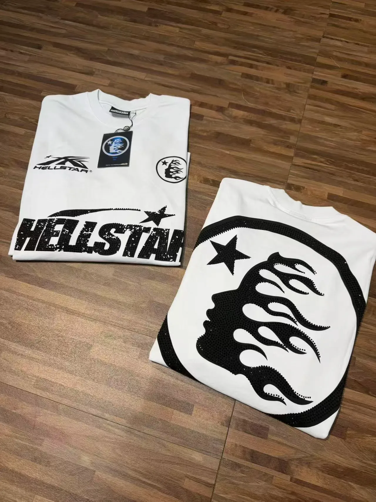 Hellstar 图案印花长袖圆领T恤 7