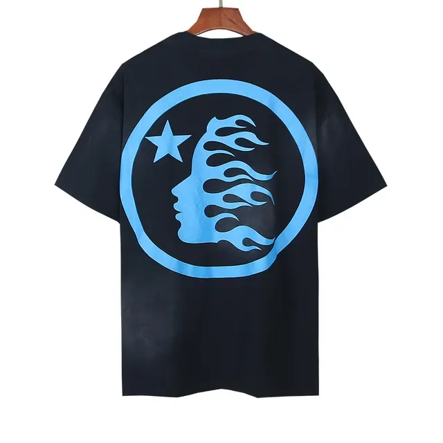 T-shirt Hellstar oversize à imprimé graphique noir et bleu 6