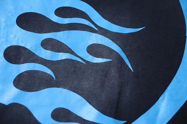 T-shirt Hellstar oversize à imprimé graphique noir et bleu 7
