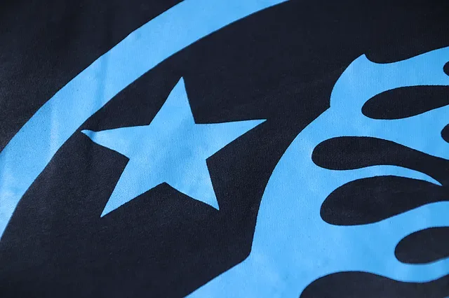 T-shirt Hellstar oversize à imprimé graphique noir et bleu 8