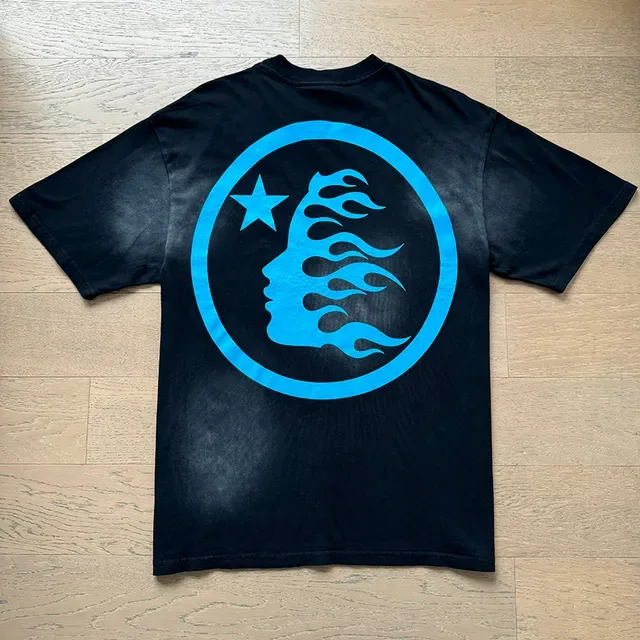T-shirt Hellstar oversize à imprimé graphique noir et bleu 16