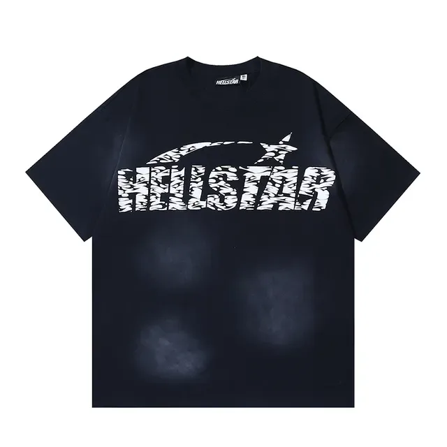 Hellstar Graphic Print Oversized Navy T-Shirt 2