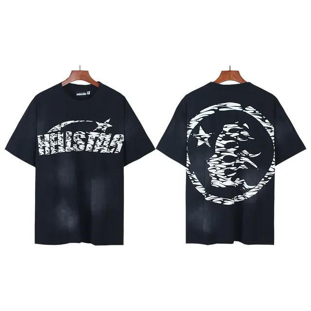 Hellstar Graphic Print Oversized Navy T-Shirt 4