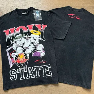 Hellstar Holy State Graphic Washed Black T-Shirt