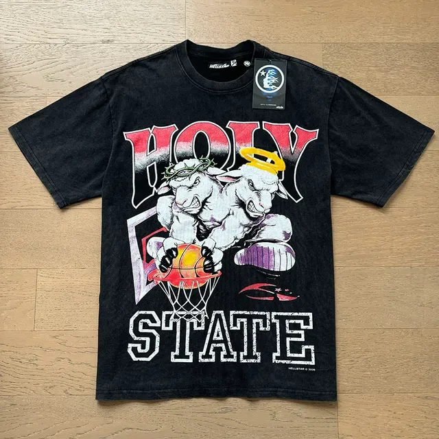 Hellstar Holy State Graphic Washed Black T-Shirt 2