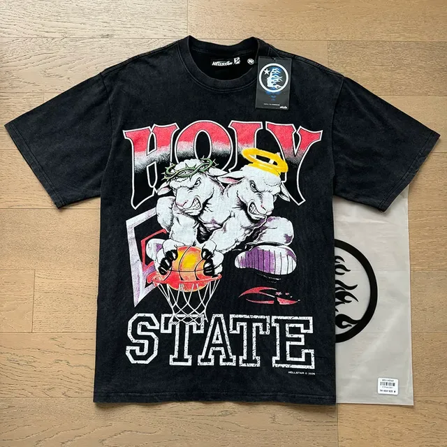 Hellstar Holy State Graphic Washed Black T-Shirt 3