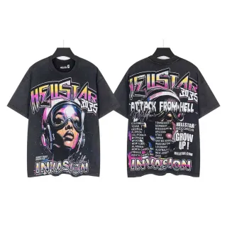 Hellstar Invasion World Tour 3035 Oversized Distressed Graphic T-Shirt