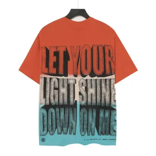 Hellstar Orange Blue Oversized Fit Gradient Dip-Dye Effect T-Shirt