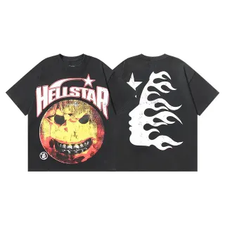 Hellstar Oversized Distressed Graphic Print Black T-Shirt