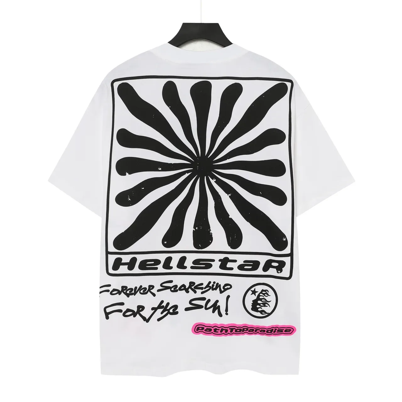 Camiseta Hellstar oversized blanca con estampado gráfico 3
