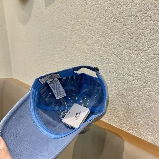 Hermès 蓝光棉质外层 鲜艳内衬棒球帽