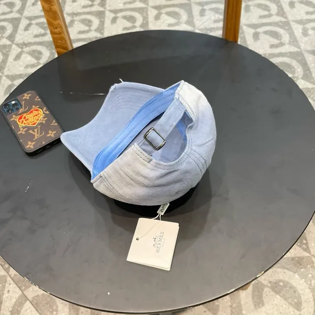 Hermès ضوء أزرق قطن خارجي بطانة داخلية حيوية كاب بيسبول 8
