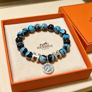 Hermès H Collection إسورة حجر ماربل أزرق وأسود